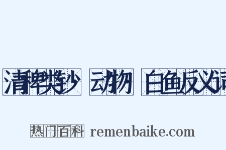 清稗类钞·动物·白鱼反义词是什么意思的图片